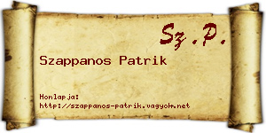 Szappanos Patrik névjegykártya